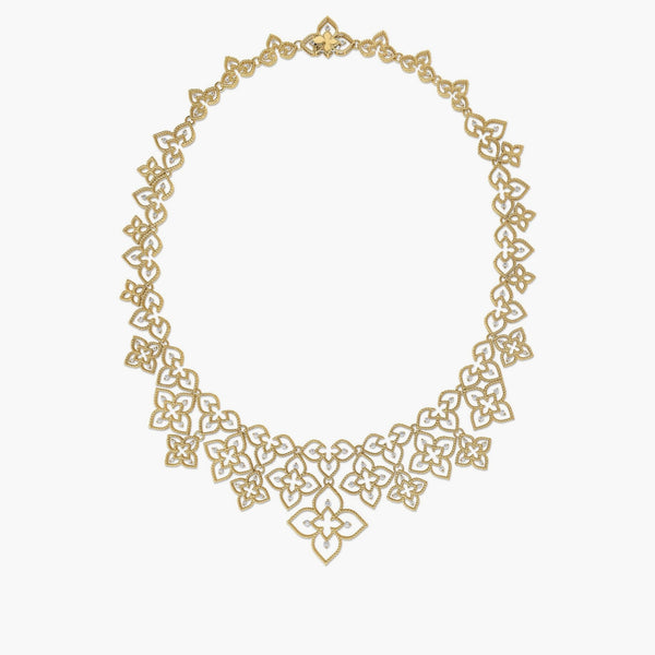 Roberto Coin Princess Flower Diamond Collar Necklace