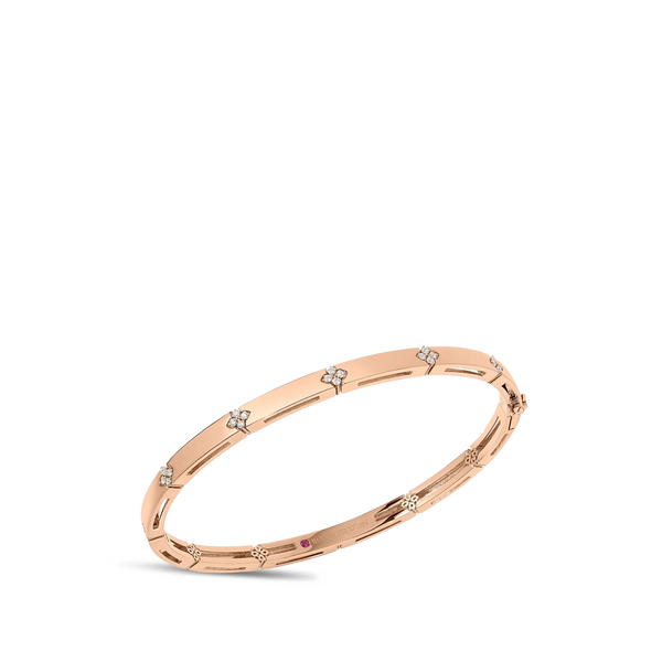 Roberto Coin Love in Verona Thin Diamond Rose Gold Bracelet