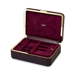Wolf Bella Medium Jewelry Box in Bordeaux