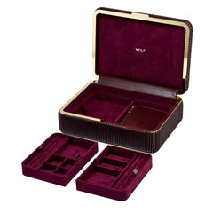 Wolf Bella Medium Jewelry Box in Bordeaux