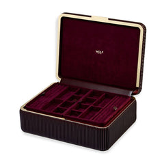 Wolf Bella Large Jewelry Box in Bordeaux