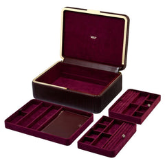 Wolf Bella Large Jewelry Box in Bordeaux