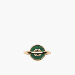 Gucci Interlocking G Ring in Green Agate