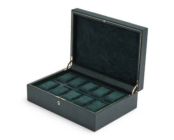 Wolf British Racing Green 10 Piece Watch Storage Box – J.R.DUNN