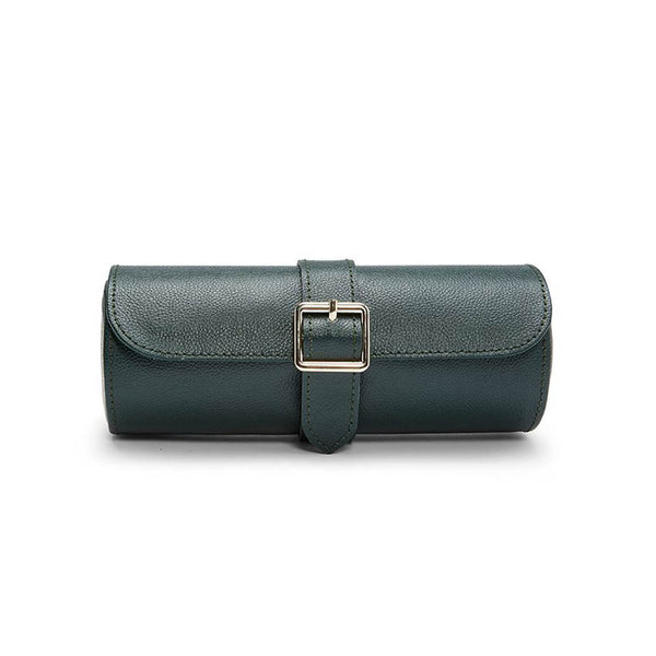 Wolf British Racing Green Triple Watch Roll