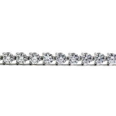 7 Carat Floating Diamond Tennis Bracelet in 14k White Gold