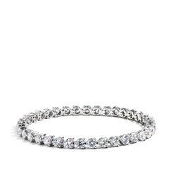 7 Carat Floating Diamond Tennis Bracelet in 14k White Gold