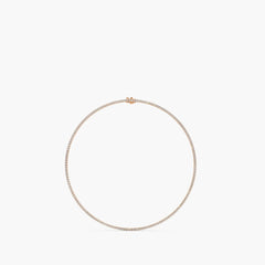 14K Gold 7 Carat Lab Grown Diamond Tennis Necklace