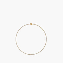 14K Gold 7 Carat Lab Grown Diamond Tennis Necklace