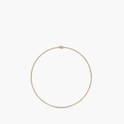 14K Gold 7 Carat Lab Grown Diamond Tennis Necklace - Private Label product