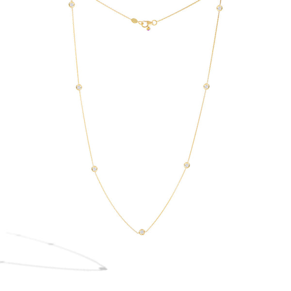 Roberto Coin Diamonds By The Inch Yellow Gold Necklace