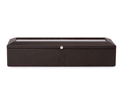 WOLF x WM Brown Five Watch Box with Cover in Negroni Tweed