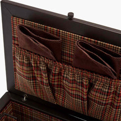 WOLF WM Brown Shoe Shine Case with Negroni Tweed