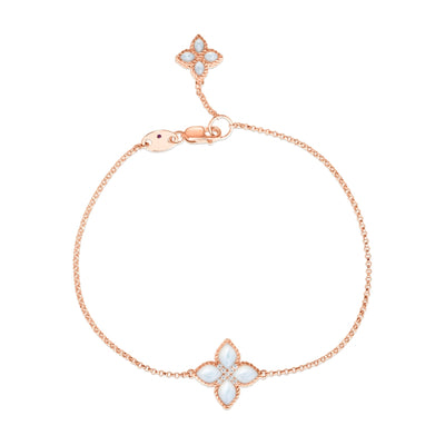 Roberto Coin Venetian Princess Rose Gold Mother of Pearl & Diamond Flower Bracelet - Roberto Coin product