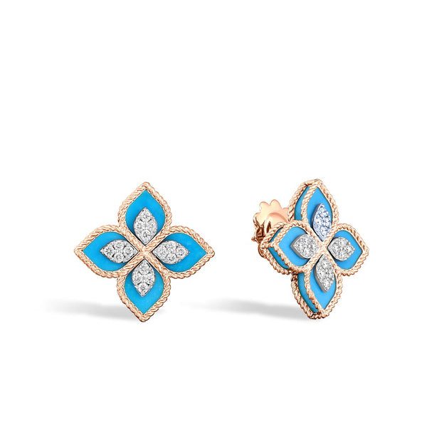 Roberto Coin Venetian Princess Turquoise Flower Earrings – J.R.DUNN