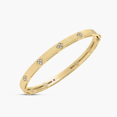 Roberto Coin Love in Verona Satin Diamond Bangle in 18K Yellow Gold - Roberto Coin product