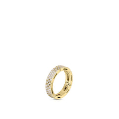 Roberto Coin Love In Verona Narrow Flower Pave Diamond Band Ring