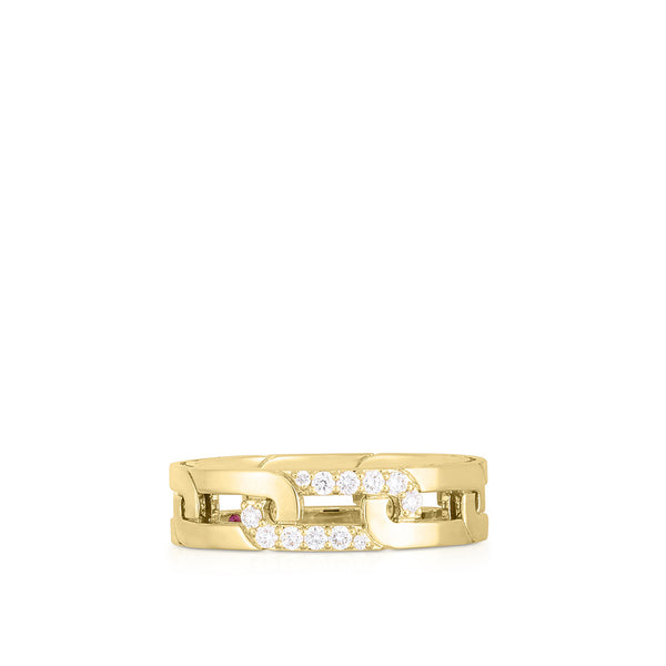 Roberto Coin Navarra Diamond Link Band Ring