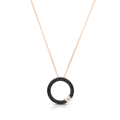 Roberto Coin Love in Verona Black Diamond Circle Necklace - Roberto Coin product
