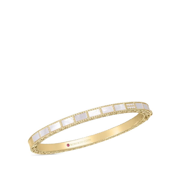 Roberto Coin Mosaic Mother of Pearl Bangle Bracelet