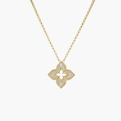 Roberto Coin Venetian Princess Small Diamond Flower Necklace