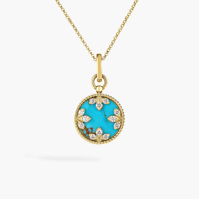 Roberto Coin Venetian Princess Carnevale Diamond and Turquoise Pendant Necklace - Roberto Coin product