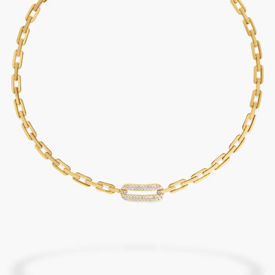 Roberto Coin Navarra Diamond Chain Link Necklace in 18K Yellow Gold - Roberto Coin product