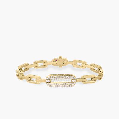 Roberto Coin Navarra Diamond Chain Link Bracelet in 18K Yellow Gold - Roberto Coin product