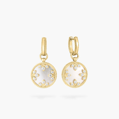 Roberto Coin Venetian Princess Carnevale Diamond and Mother-of-Pearl Medallion Dangle Earrings - Roberto Coin product
