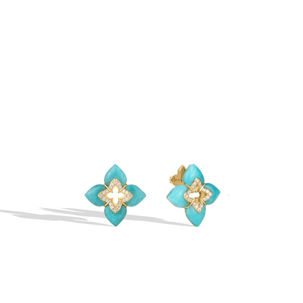 Roberto Coin Venetian Princess Amazonite Flower Stud Earrings