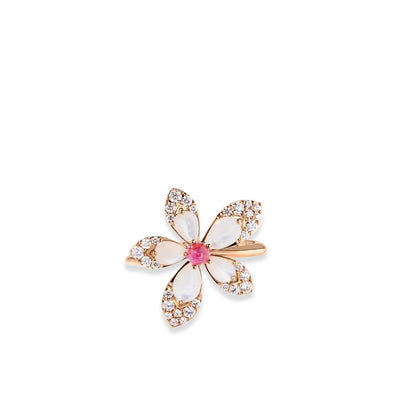 Roberto Coin Tiare Mother-of-Pearl and Rubellite Flower Ring - Roberto Coin product