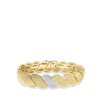 Roberto Coin San Marco Textured Two-Tone Diamond Bangle Bracelet - Roberto Coin product