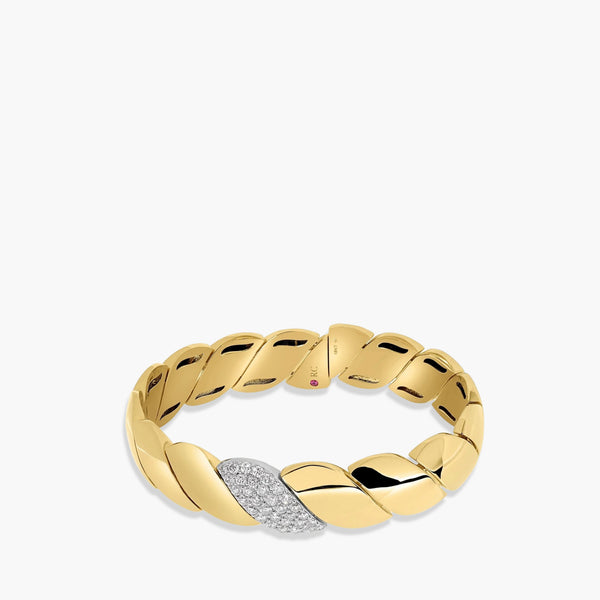 Roberto Coin San Marco Two-Tone Diamond Cuff