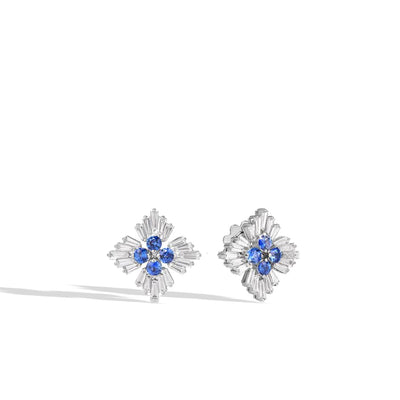 Roberto Coin Princess Blue Sapphire and Diamond Stud Earrings - Roberto Coin product