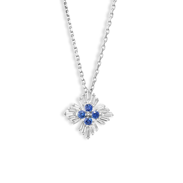 Roberto Coin Princess Blue Sapphire and Diamond Pendant Necklace
