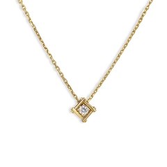Roberto Coin Domino Bezel Diamond Pendant Necklace