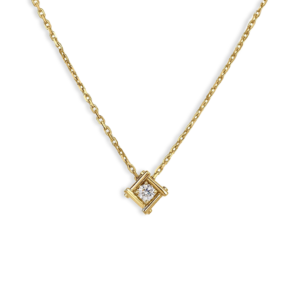 Roberto Coin Domino Bezel Diamond Pendant Necklace