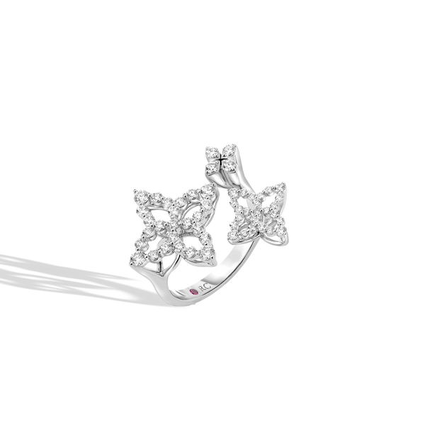 Roberto Coin Diamond Princess Triple Flower Ring