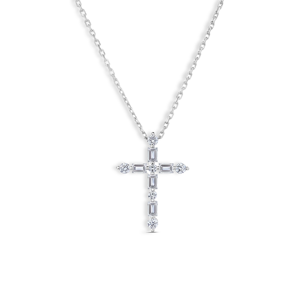 Roberto Coin Princess Diamond Cross Pendant Necklace