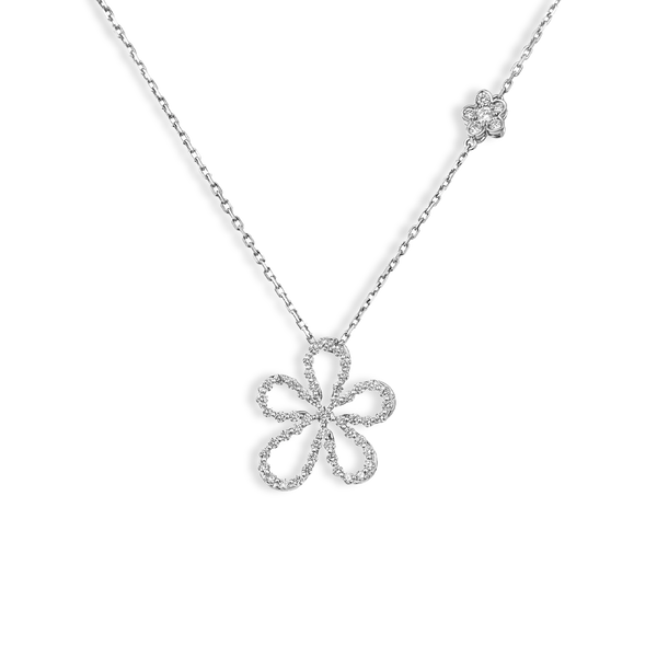 Roberto Coin Jasmine Open Flower Pendant Necklace
