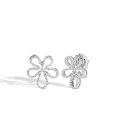 Roberto Coin Jasmine Rounded Flower Stud Earrings