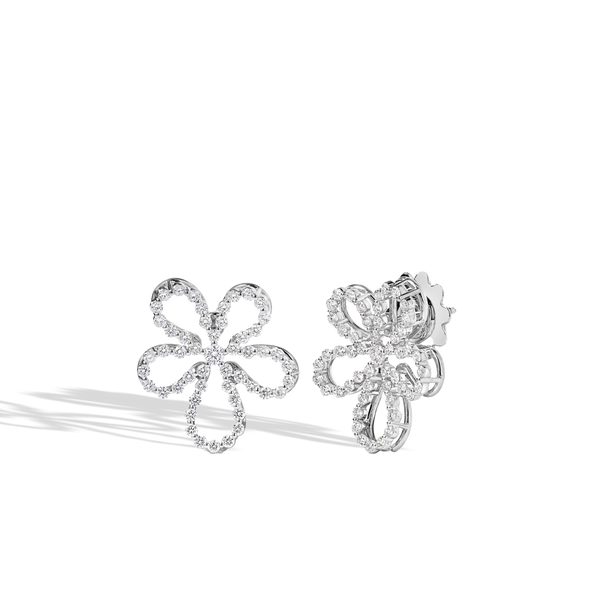 Roberto Coin Jasmine Rounded Flower Stud Earrings