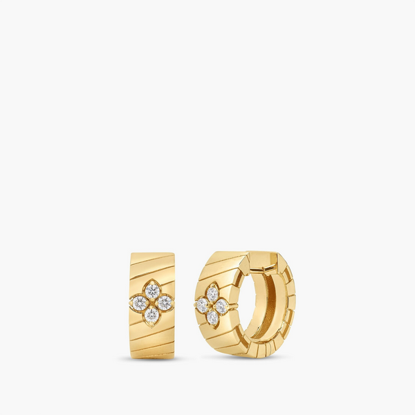 Roberto Coin Love in Verona Small Diamond Huggie Earrings