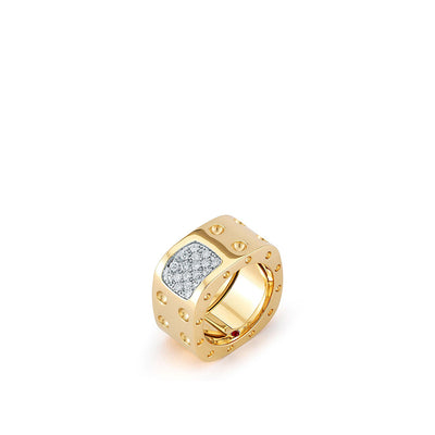 Roberto Coin Pois Moi Yellow Gold Double Row Diamond Ring - Roberto Coin product
