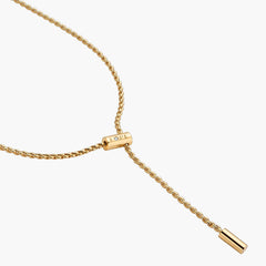 Fope Aria Adjustable Lariat Necklace in White Gold