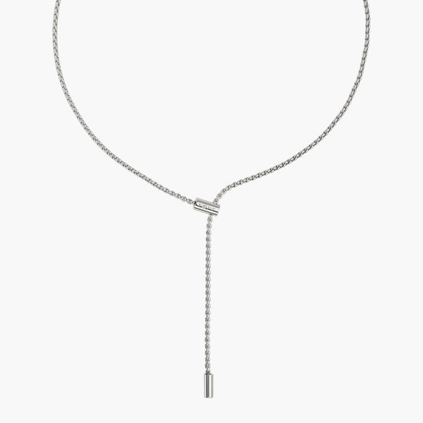 Fope Aria Adjustable Lariat Necklace in White Gold