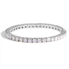7.5 Carat Natural Diamond Tennis Bracelet in 14k White Gold