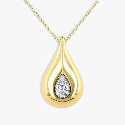 Pear-Shaped Diamond Drop Pendant Necklace - Private Label product