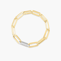 Roberto Coin Diamond Station Concave Link Bracelet