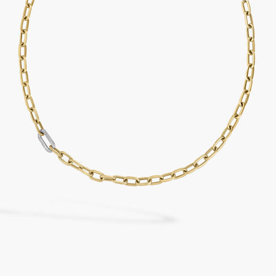 Roberto Coin Designer Gold Two-Tone Diamond Link Chain - Roberto Coin product